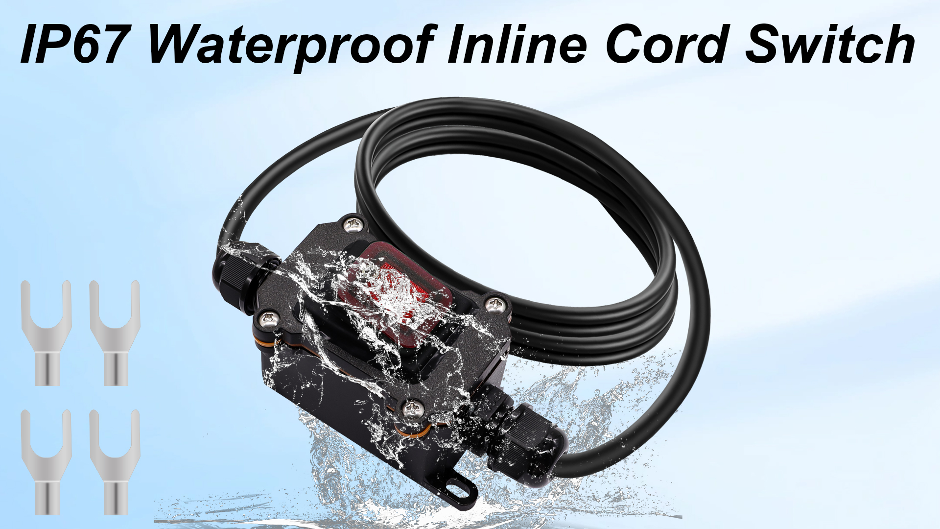 12v Switch CNAODUN Waterproof Inline Cord Switch 12V DC 20A On Off ...