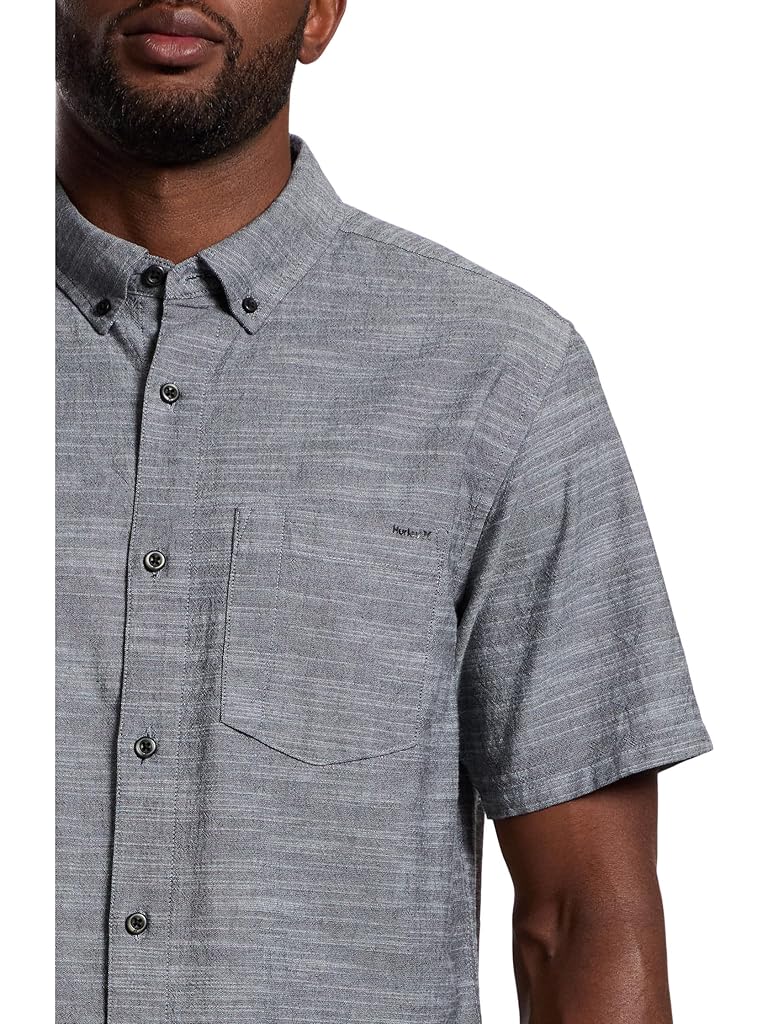 Black Hurley Icon Stretch Short Sleeve