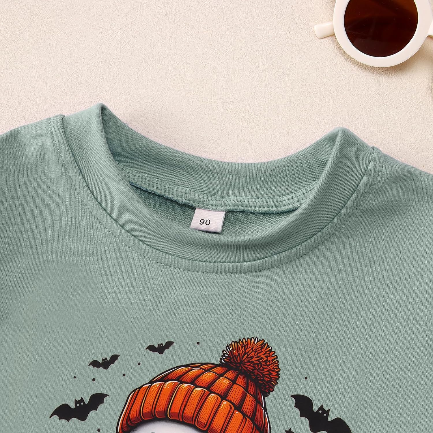 MODNTOGA Halloween Outfit Baby Boy Girl Pumpkin Ghost Sweatshirt Toddler Kids Ghost Graphic Shirt Spooky Season Pullover Tops - Image 4