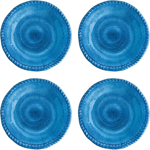 Miniatura 5 de UP ware - 4 platos de melamina de 6 pulgadas para postre para aperitivos, platos pequeños para servir, platos de fiesta, platos redondos para