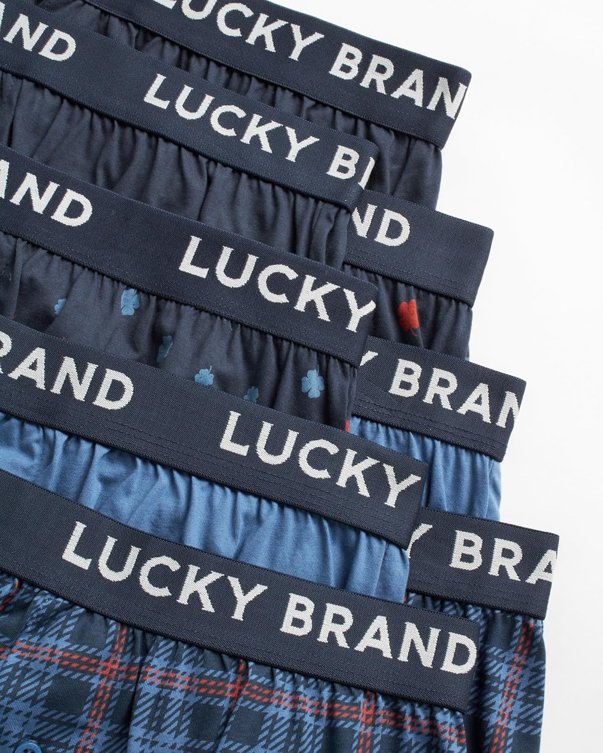 Lucky Brand Mens Underwear Boxer Shorts - 8 Pack Super Soft Knit 4'' Inseam Relaxed Fit Cotton Boxers for Men with Button Fly - Image 3