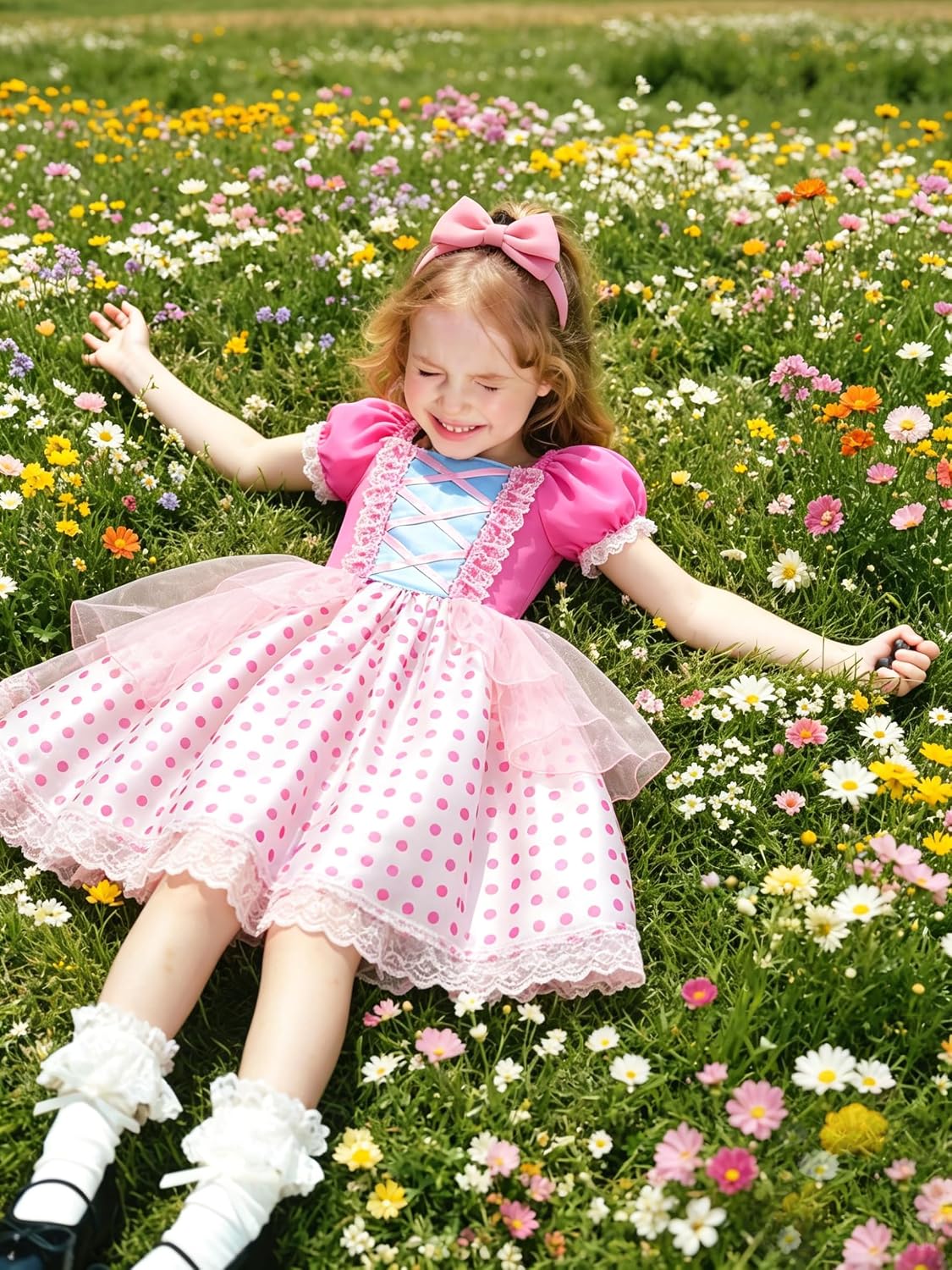 Princess Halloween Costume for Girls, Birthday Party Fairy Dress Up, Special Occasion Dress