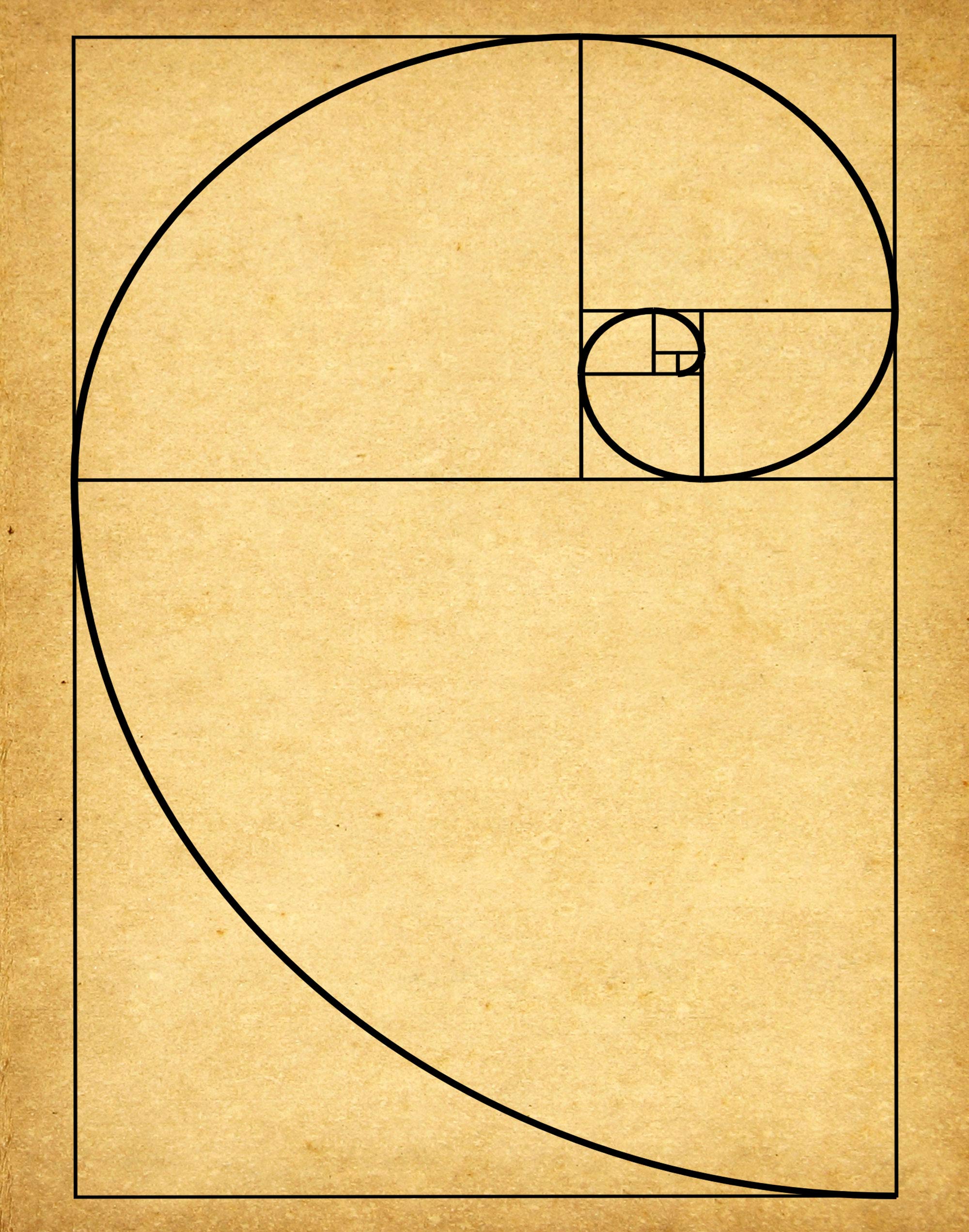 Wallbuddy Fibonacci Poster Golden Spiral Poster Mathematics Poster Maths Poster Fibonacci Series Science Poster Science Print Scientific Art WB203 (11.7 x 16.5 (A3), Vintage) — image 1