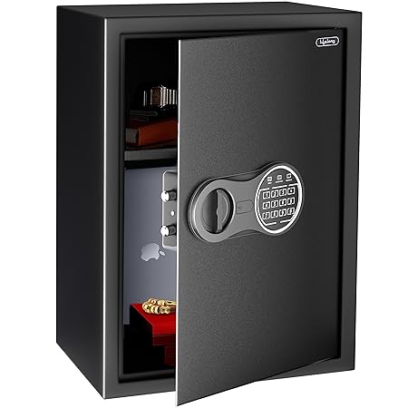 Lifelong Locker for Home & Office 56L - Digital Safe for Security with Electronic Keypad- Safety for Jewellery, Money & other valuables - Tijori Box (1 Year Manufacturer's Warranty, Black)