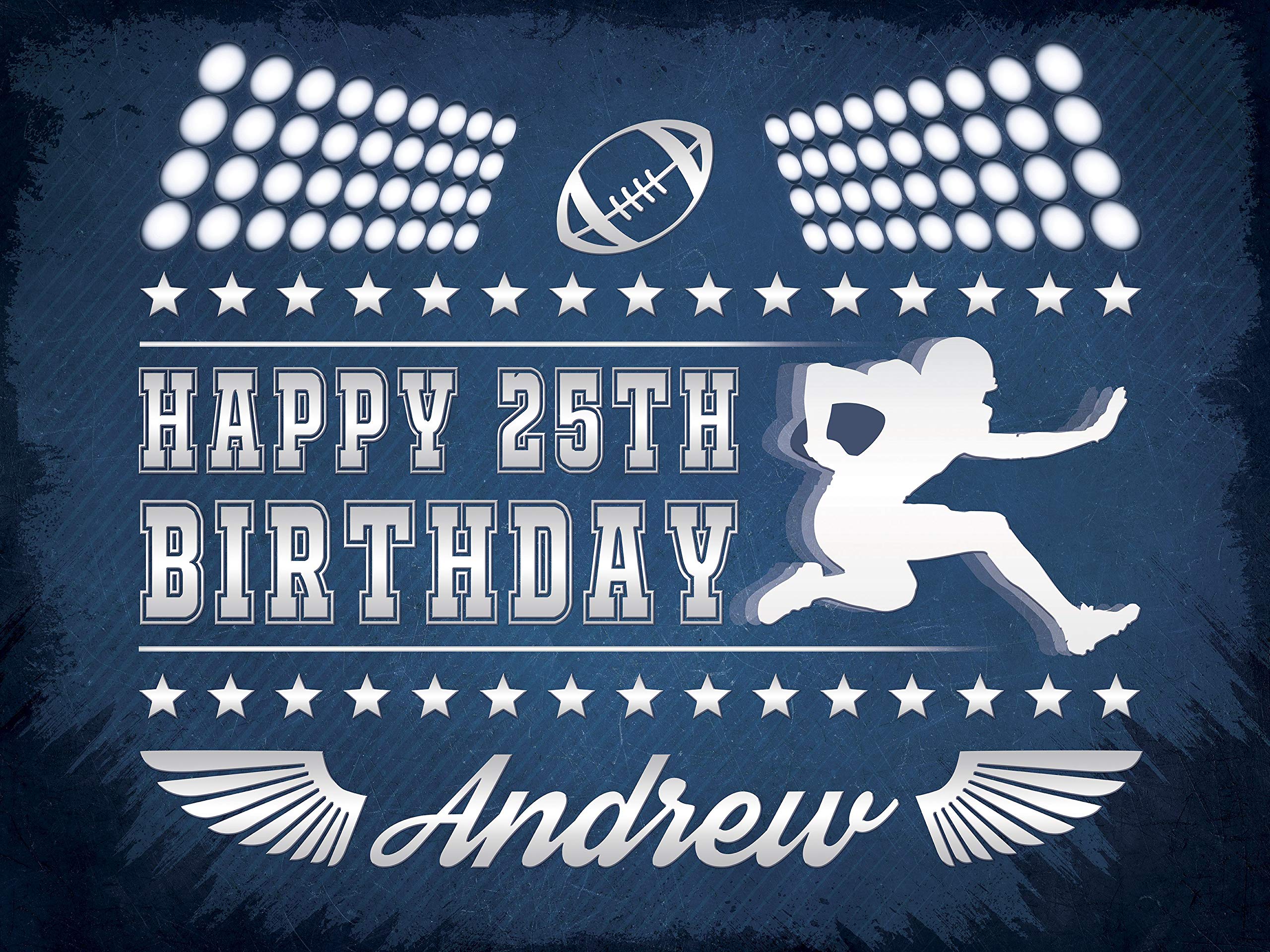 Football Sports Birthday Party Banner, Sports Backdrop Birthday, American Football Party Decorations, Happy Birthday Banner, Birthday Gift Ideas, Handmade Party Photo 24x36, 48x24, 48x36