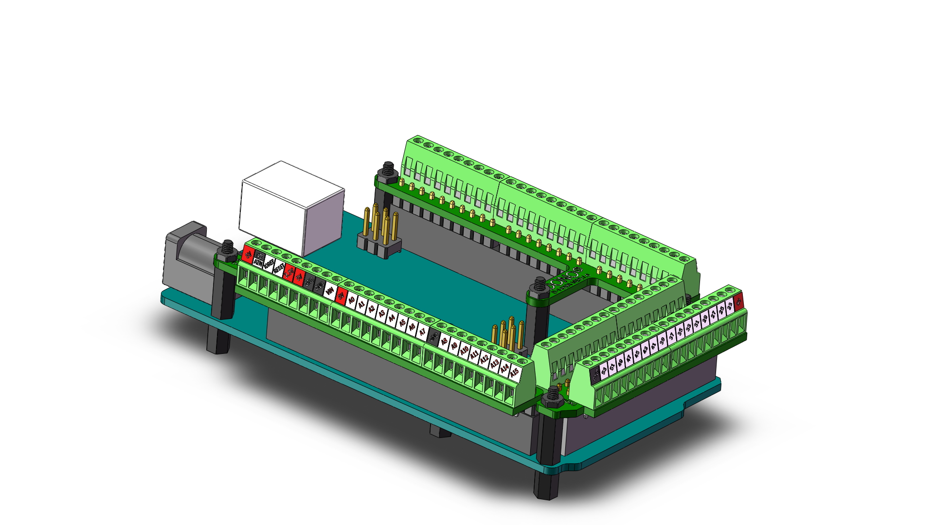 Modulo Breakout Morsettiera GPIO Per Arduino Mega 2560 | OONO | Ultra Compatto
