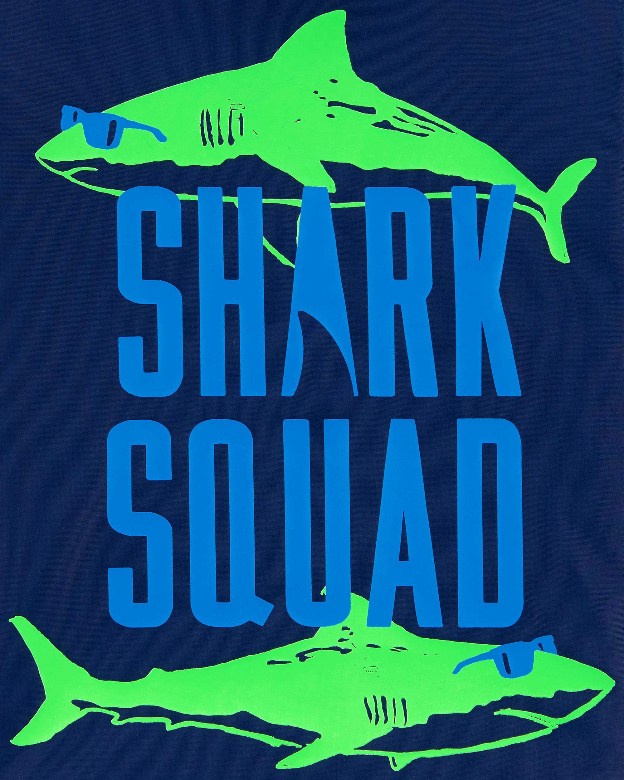 Carter's Free Combination Boys Rashguard and Swim Trunks (Shark Squad Rashguard, 18m)