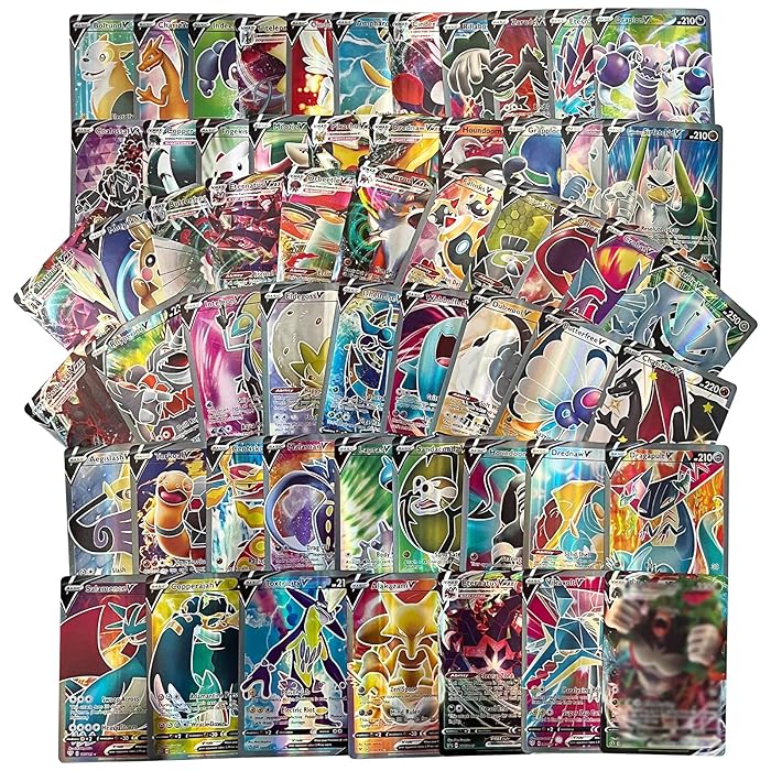 Buy 100Pcs TCG Ultra Rare Cards Pack, Vmax Rare Rainbow Charizard