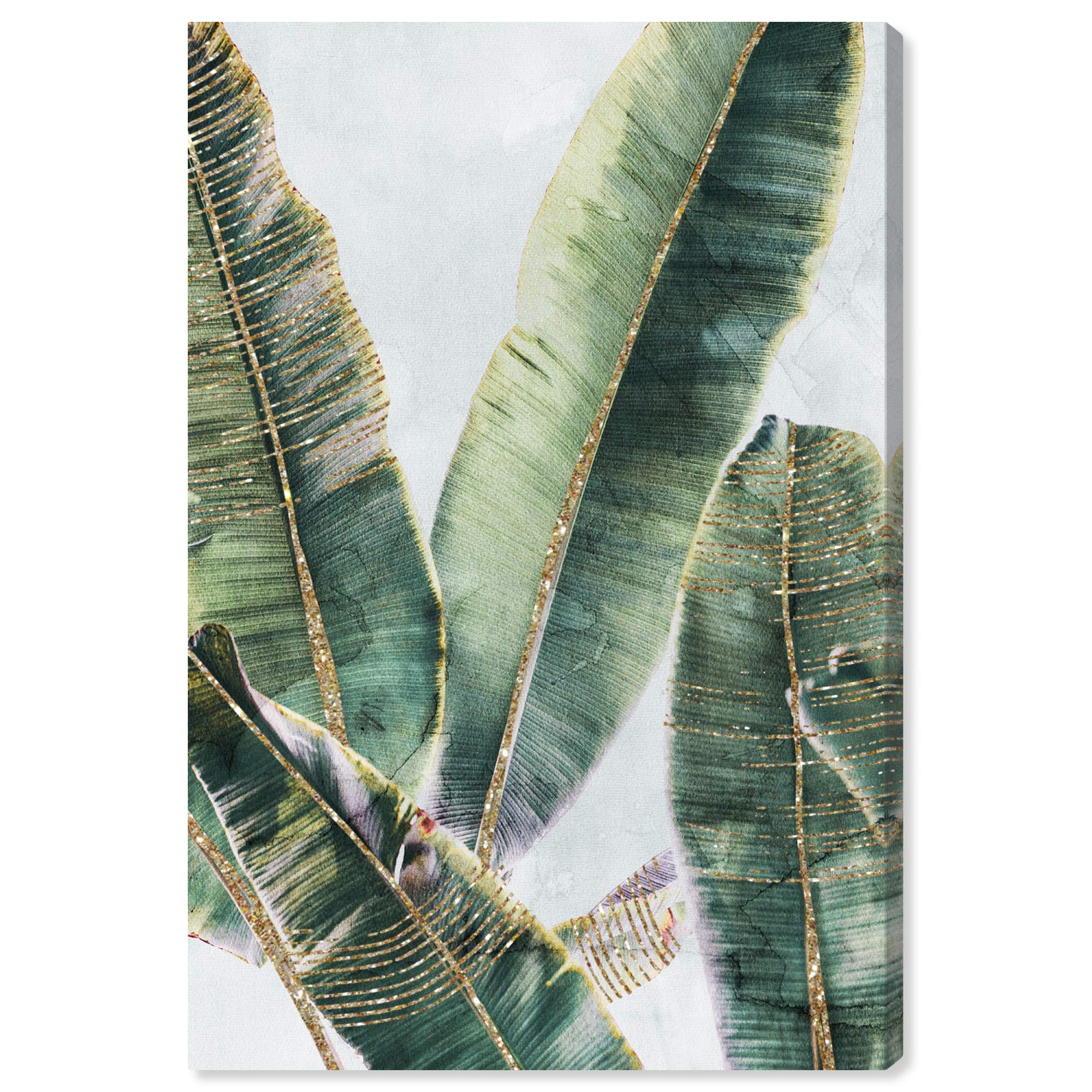 Photo 1 of 2PK Wynwood Studio Floral Wall Art Canvas Prints Trills Emerald' Botanicals Home Décor, 24" x 36", Green, Gold 24 in x 36 in