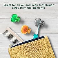 Vista 6 de Mspan Tapa para cepillo de dientes eléctrico: protector de cabeza de cepillo, lindo clip de plástico - Estuche de viaje para cepillo de dientes