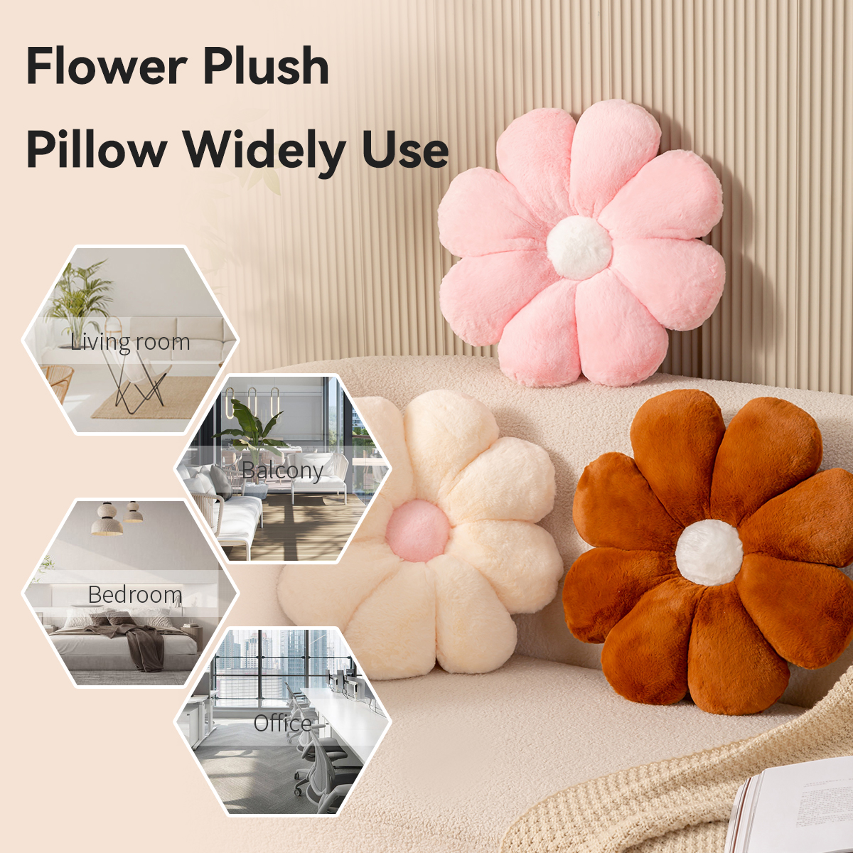 Flower Cushion /Rosered 30㎝ Amazon.com: Flower Pillow, 17.7 Inch Rose Red Throw Pillows
