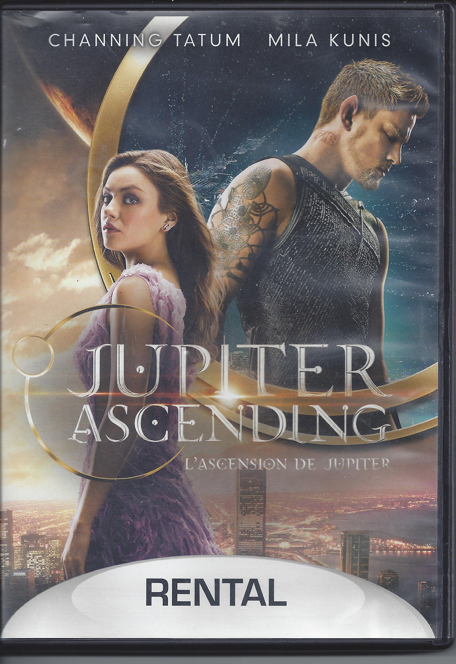 Jupiter Ascending (Rental/Bilingual/DVD) [DVD] Bruce Berman; Channing Tatum; Grant Hill; Lilly Wachowski; Roberto Malerba; Mila Kunis; Lana Wachowski; Sean Bean; Eddie Redmayne and Douglas Booth