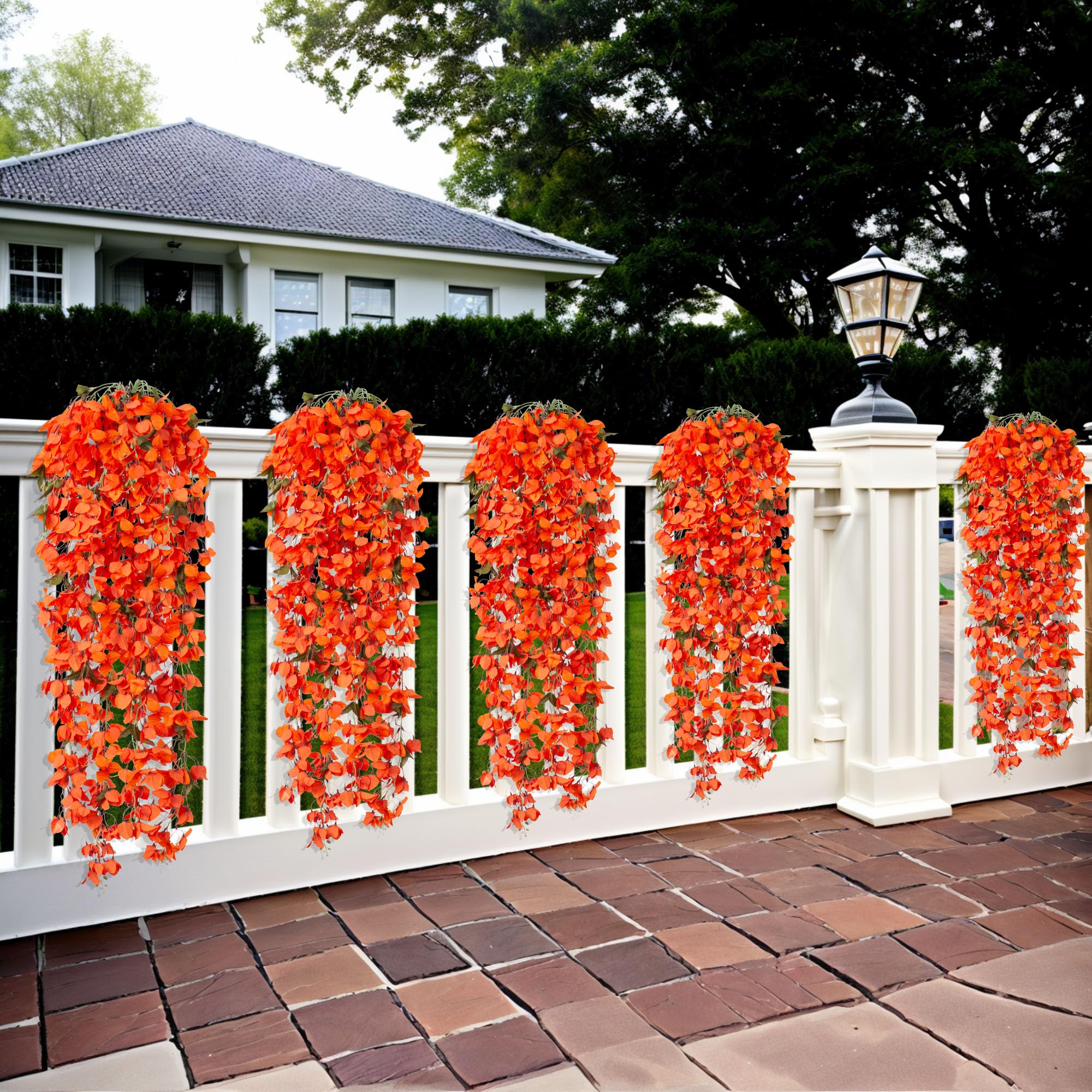 Amazon.co.jp: ブーゲンビリア造花束花2個 秋の装飾 屋外用、49インチ