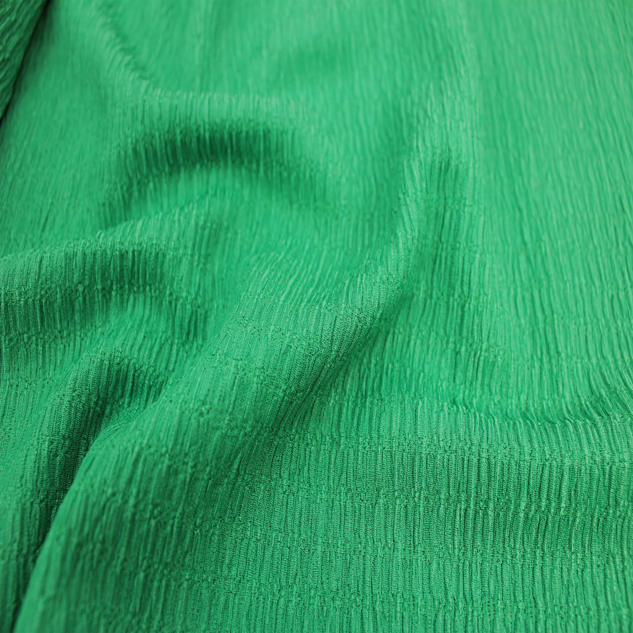 Texco Inc Tela de punto ligera de rayón de poliéster jacquard elástico mínimo, ropa para proyectos de bricolaje, verde Kelly 10 yardas