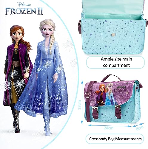 Miniatura 6 de Disney Frozen - Bolsa cruzada para el hombro, bolso de princesa para adolescentes, con correa ajustable, regalos de vacaciones de viaje