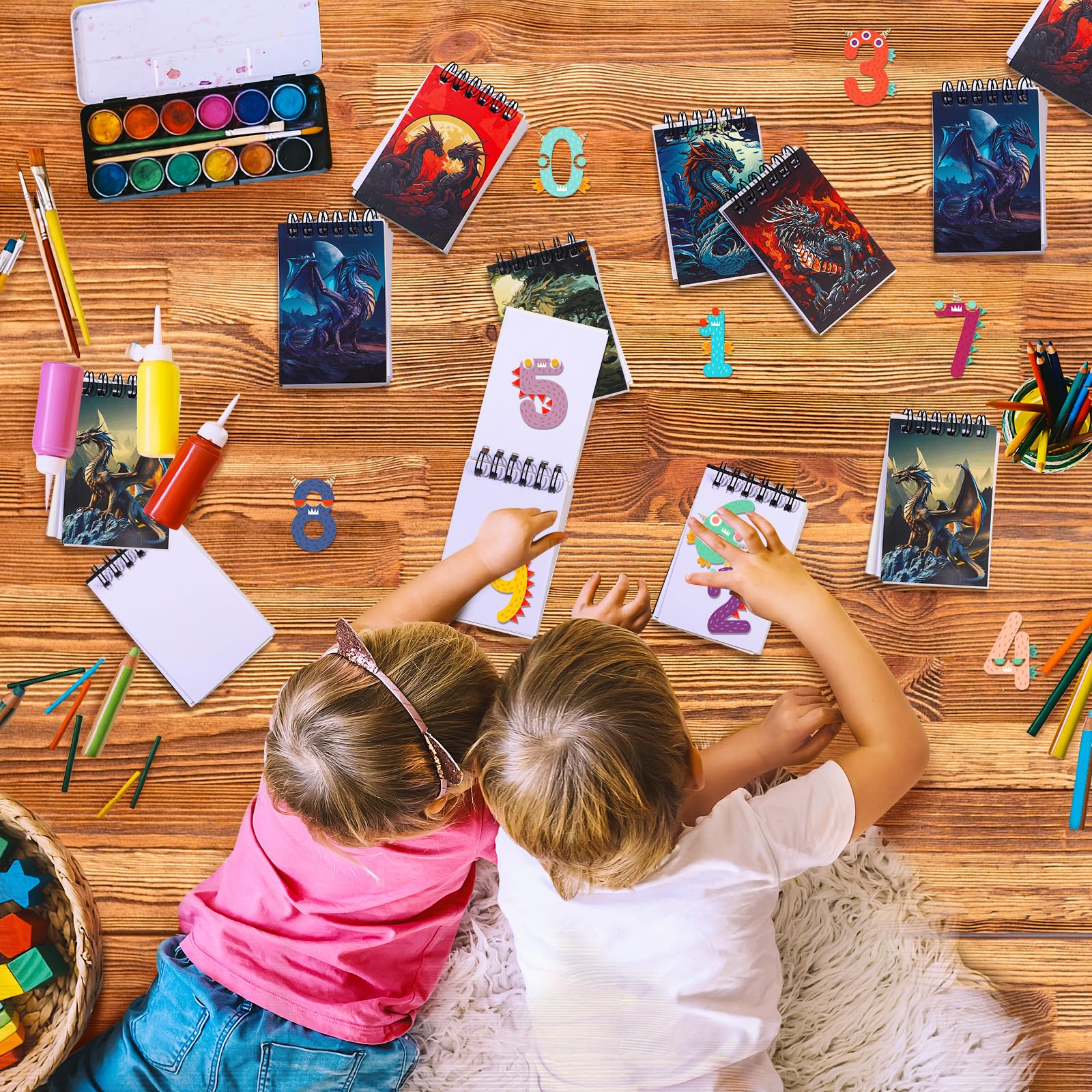 24Pcs Dragon Birthday Decorations for Boys Girls Birthday Mini Dragon Notebooks Dragon Party Favors Classroom Rewards Notebooks for Dragon Birthday Christmas Xmas Party Favor Supplies 2.36 x 3.54 Inch - Image 6