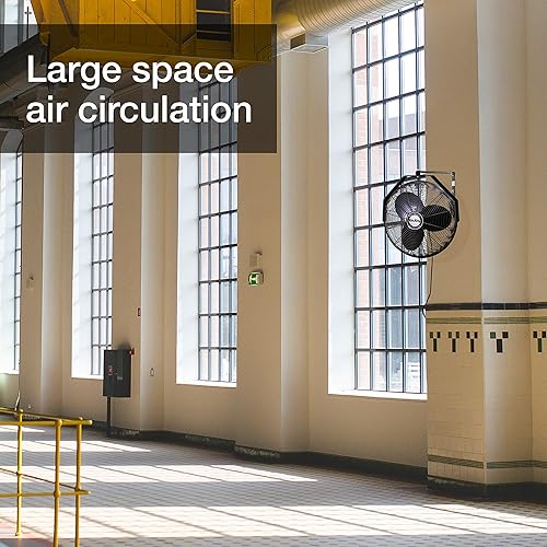 Miniatura 3 de Air King 9518 Ventilador de montaje en pared de grado industrial de 18 pulgadas 16 caballos de fuerza negro