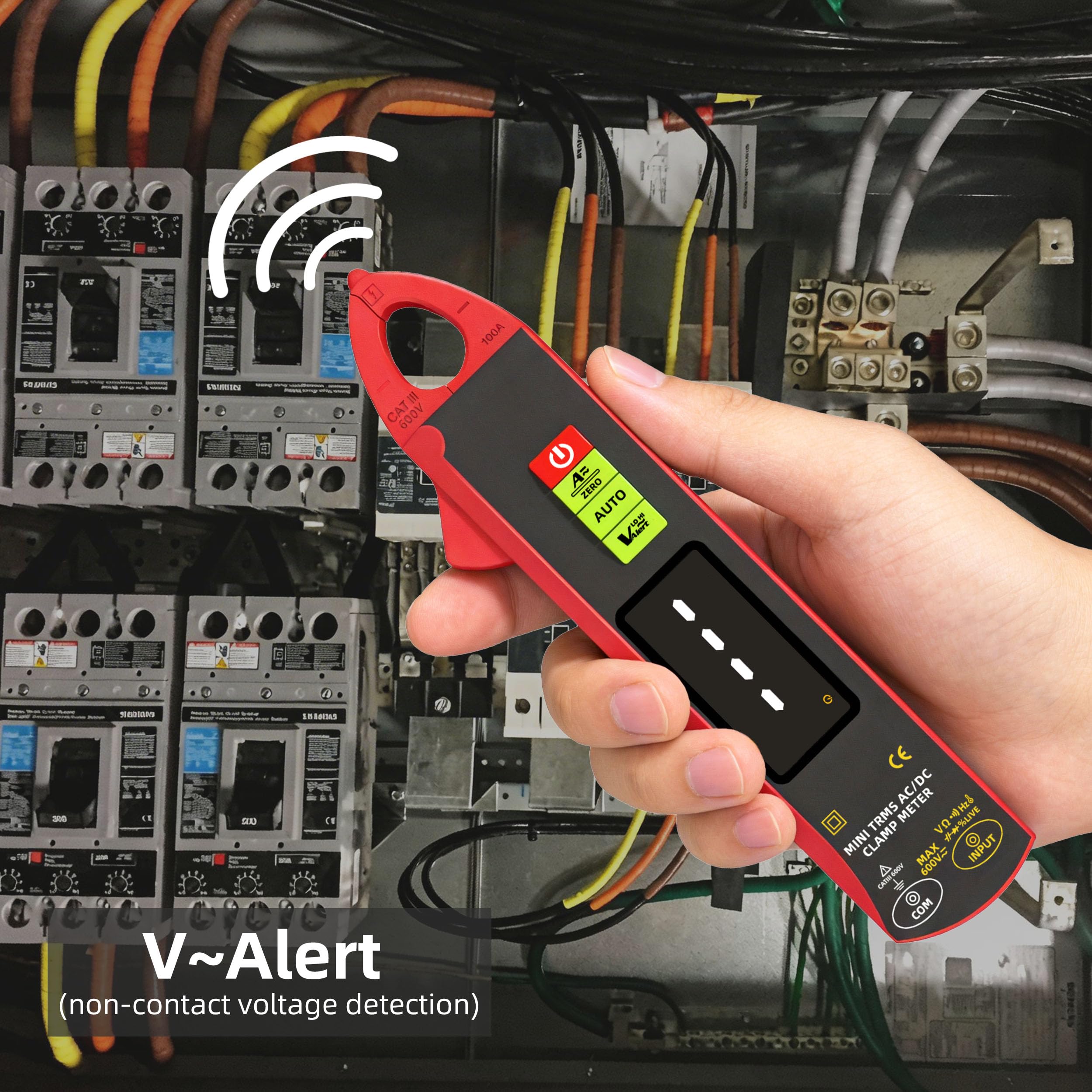 BSIDE UX1 Pinza Amperimétrica 1mA DC AC True RMS Pinza Corriente de Fuga para Automoción, Mini Multímetro Inteligente Recargable de Tensión Resistencia Capacitancia Diodos Temperatura y NCV