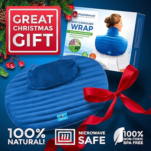 Miniatura 6 de Envoltura grande para cuello y hombros para microondas, alivio instantáneo para dolor muscular, tensión y estrés, rigidez, artritis, migrañas y