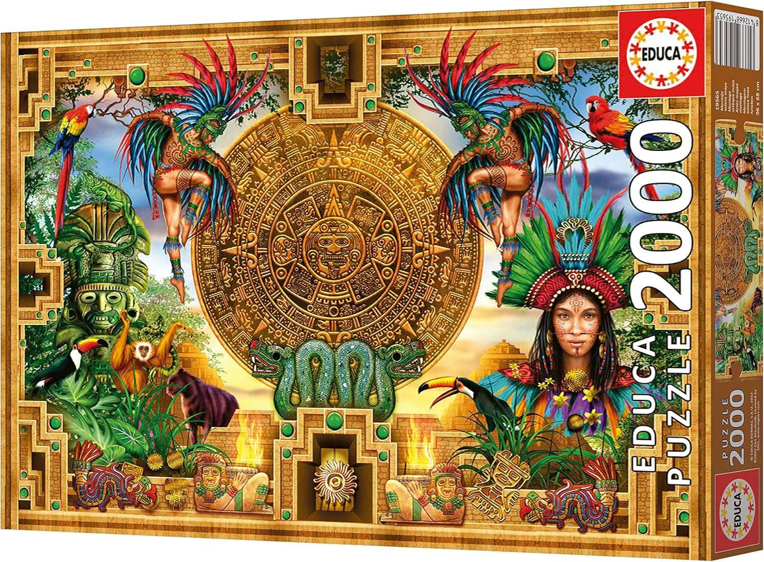 Educa - 2000 Piece Puzzle for Adults | Mayan Aztec Montage. 14 Years Old (19565)
