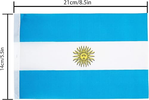 Miniatura 2 de Bandera argentina, bandera argentina, 100 pies/76 unidades, banderín nacional del mundo del país, suministros de decoración de fiesta, banderas