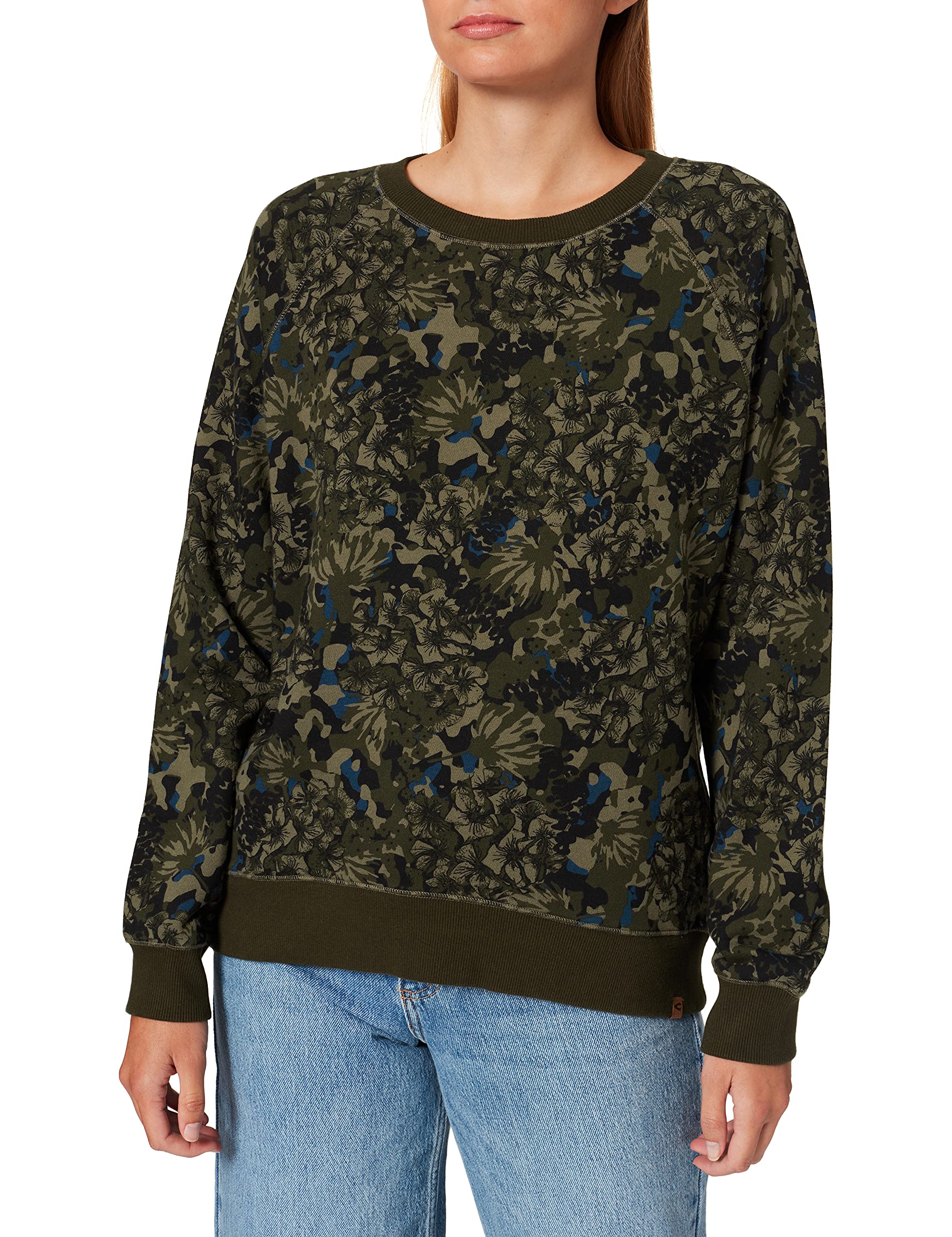 Camel Active Womenswear Women's 3093216f04 Sweatshirt, AOP Cobalt, S
