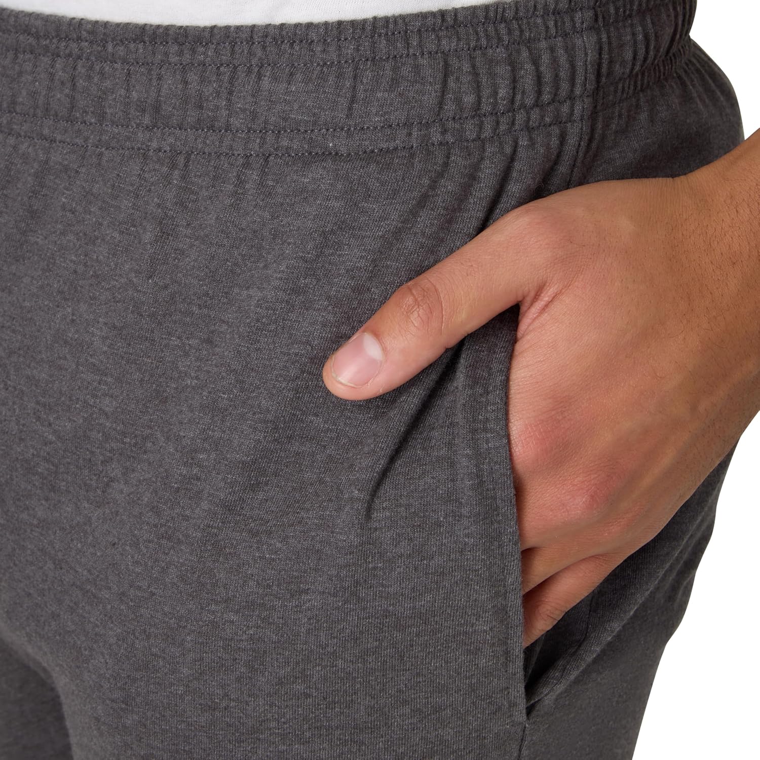 Hanes Men's Cotton Jersey Jogger, Knit Sweatpants with Pockets, Jogger, Cinched Cuff and Straight Leg - Image 3