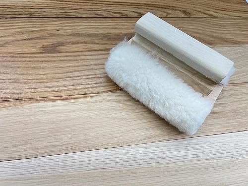 Miniatura 1 de Bloque y almohadilla para manchar la mano de piel de cordero genuina de 5 pulgadas, tinción y poliuretano, superficies de madera dura (3)