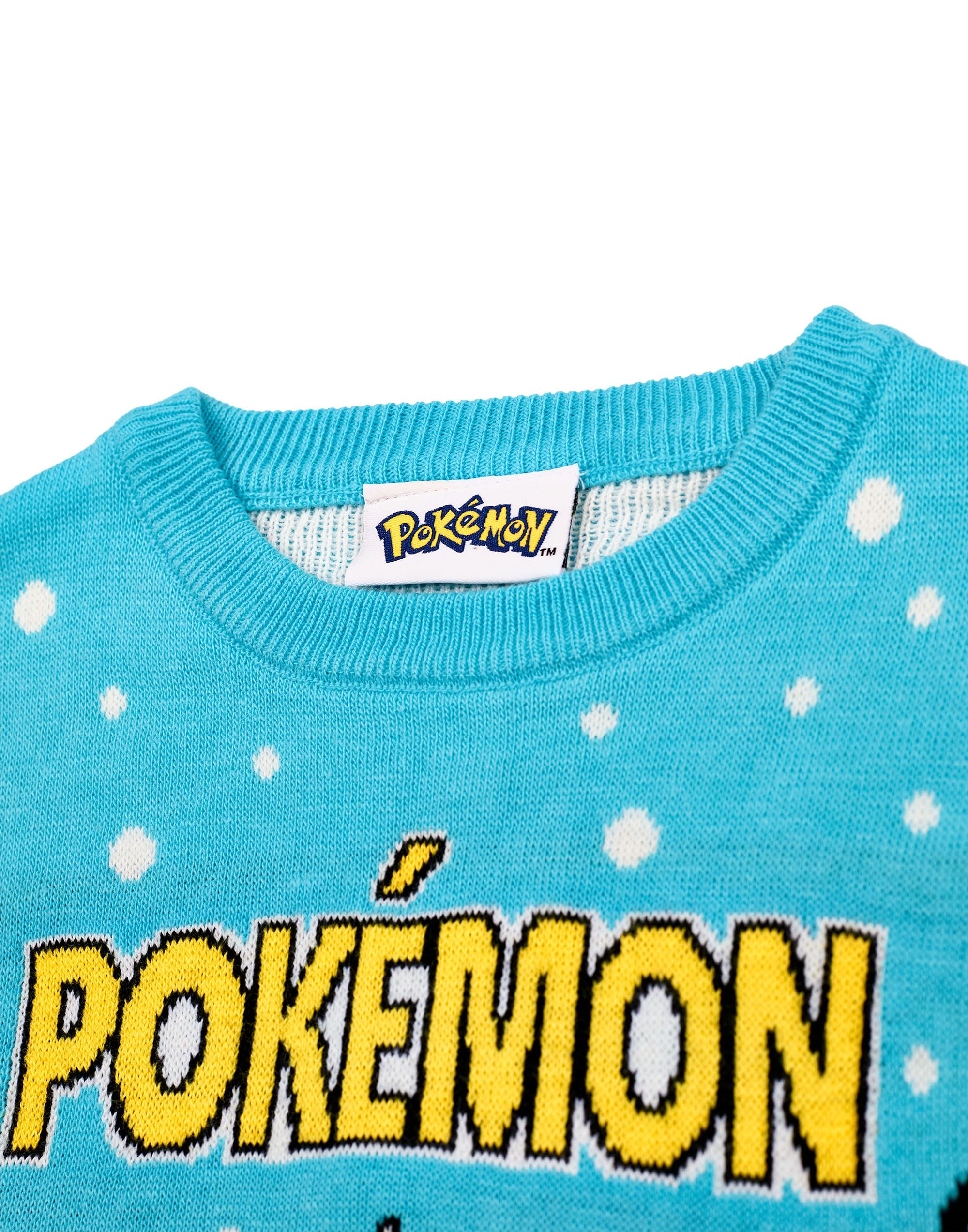 Pokémon Weihnachtspullover für Kinder | Stiloptionen Festlicher Feiertags-Pikachu-Langarm-Strickpullover für Kinder | Warmer Strickpullover | Saisonales Pokemon-Merchandise