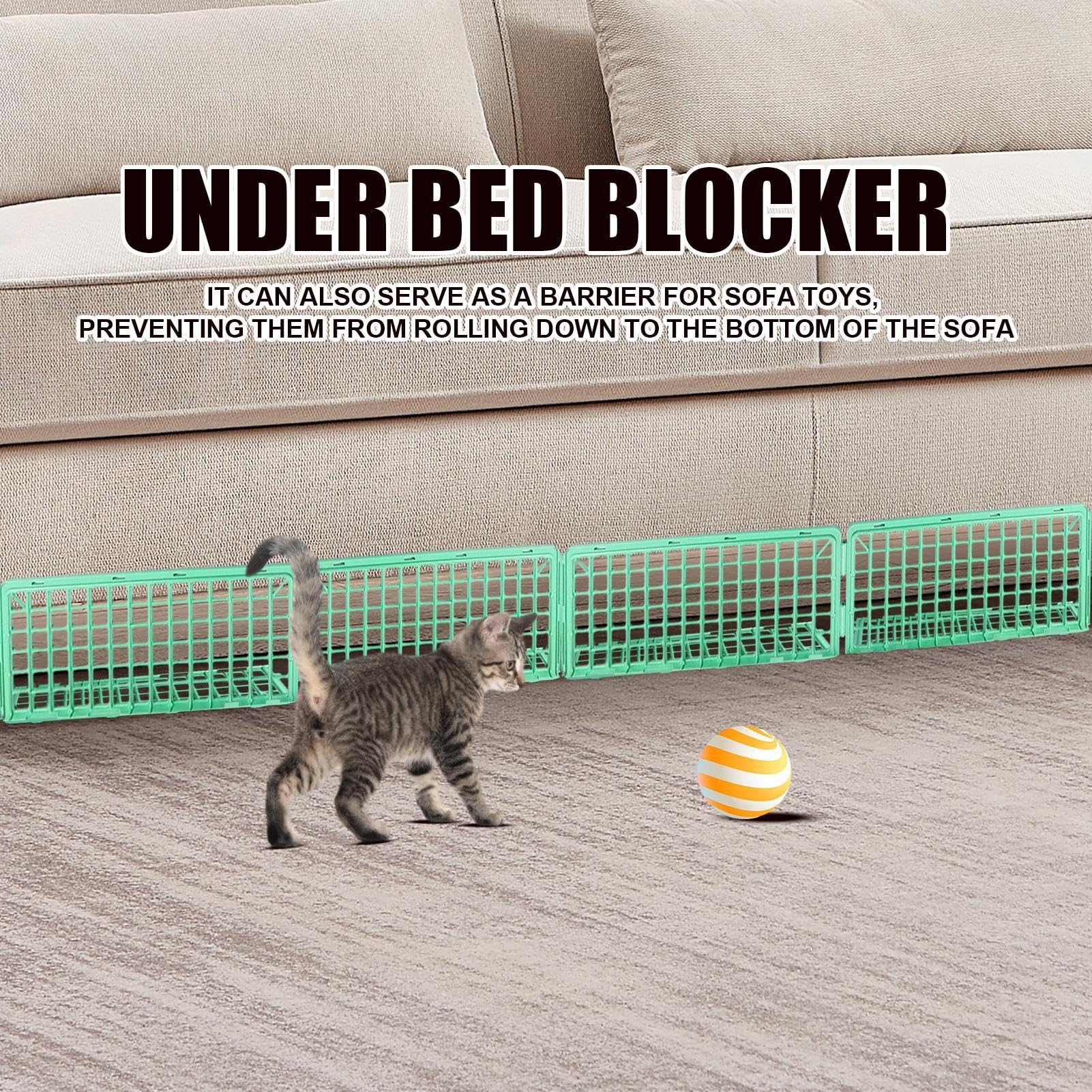 Bloqueadores de Cama para Mascotas | 12 Piezas de Barrera Flexible para Juguetes,Bloqueador para Gatos Bajo Cama Protector De Sofá,para Guardería, Sala de Estar, Sofá, Mostrador, Sillón Reclinable