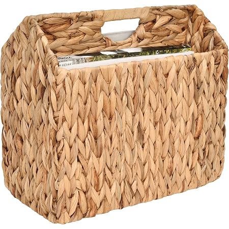 Amazon.com: StorageWorks Hand-Woven Water Hyacinth Magazine Holder ...