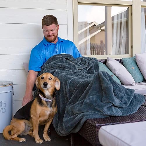 Miniatura 8 de PediPocket Manta XXL patentada con bolsillo para el pie, exquisitamente expresso, tamaño extra grande de 60 x 84 pulgadas con bolsillo profundo para