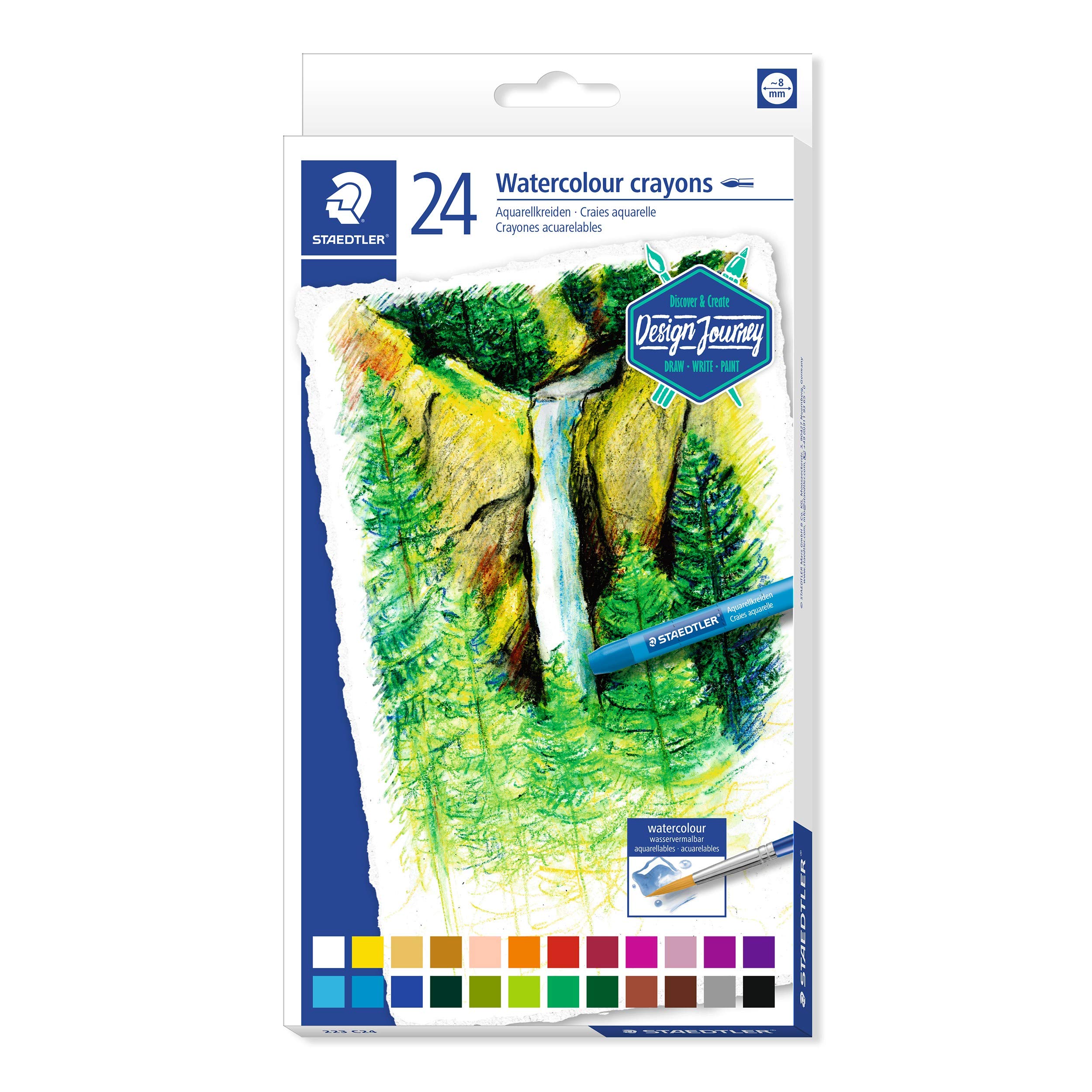 Staedtler Karat Water Colour Crayons Set of 24 clrs