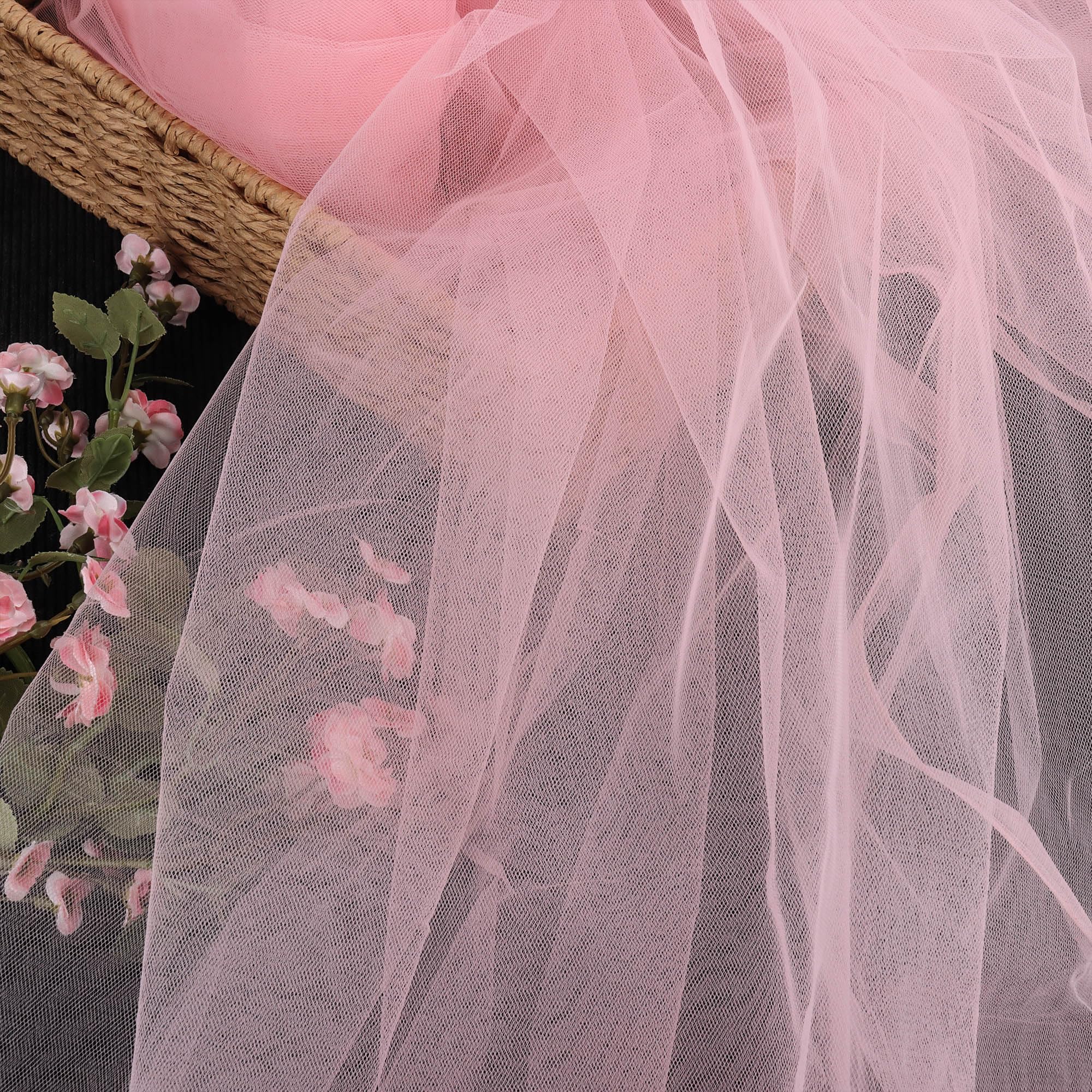63 inch×10 Yards Tulle Fabric Bolts Spool, Polyester Netting Light Pink Tulle Rolls for Birthday Party Backdrop Wedding Decor Baby Shower DIY Sewing Crafts & Gift Wrapping — view 7