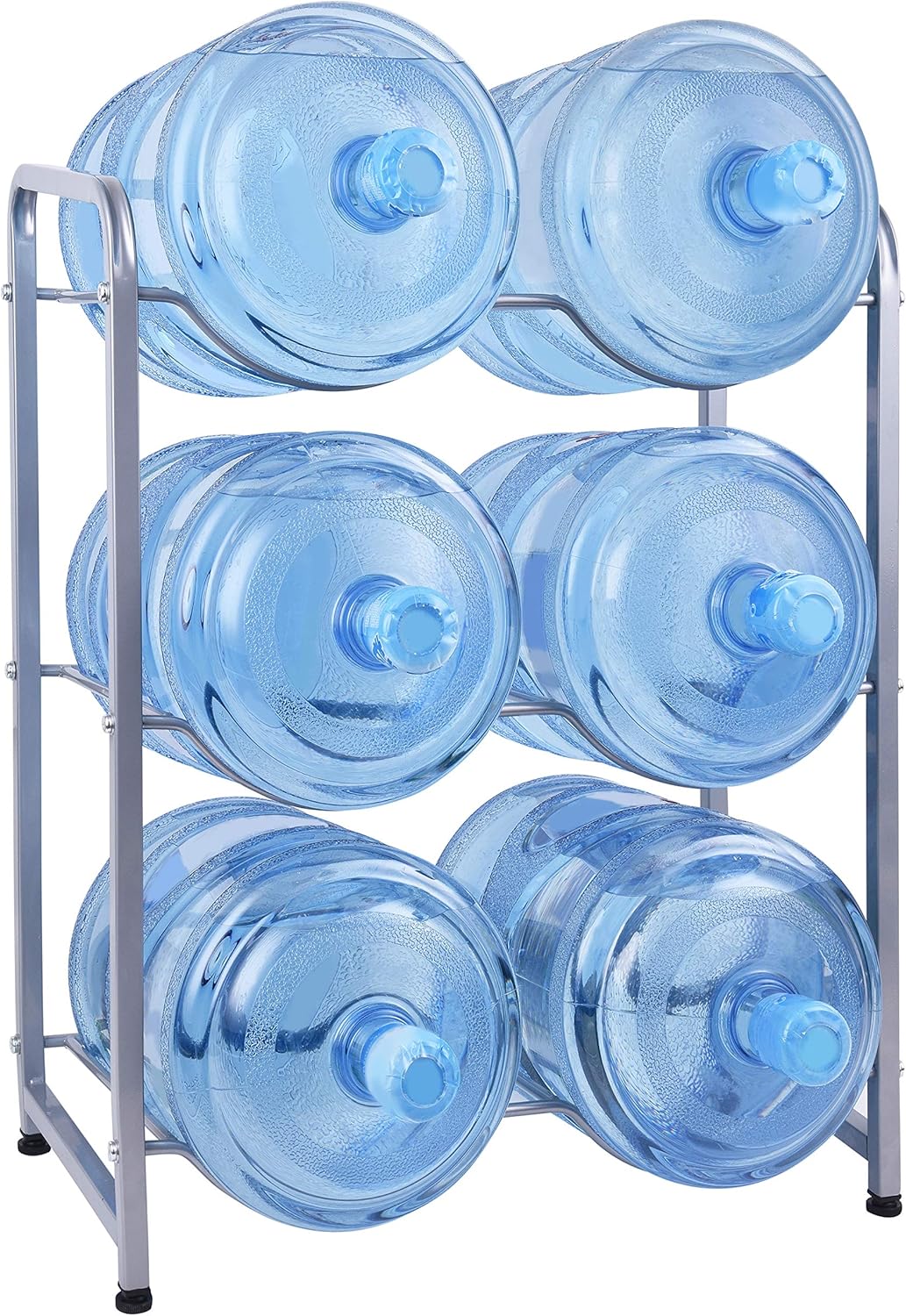 Ationgle 5 Gallon Water Cooler Jug Rack for 6 Bottles, 3Tier