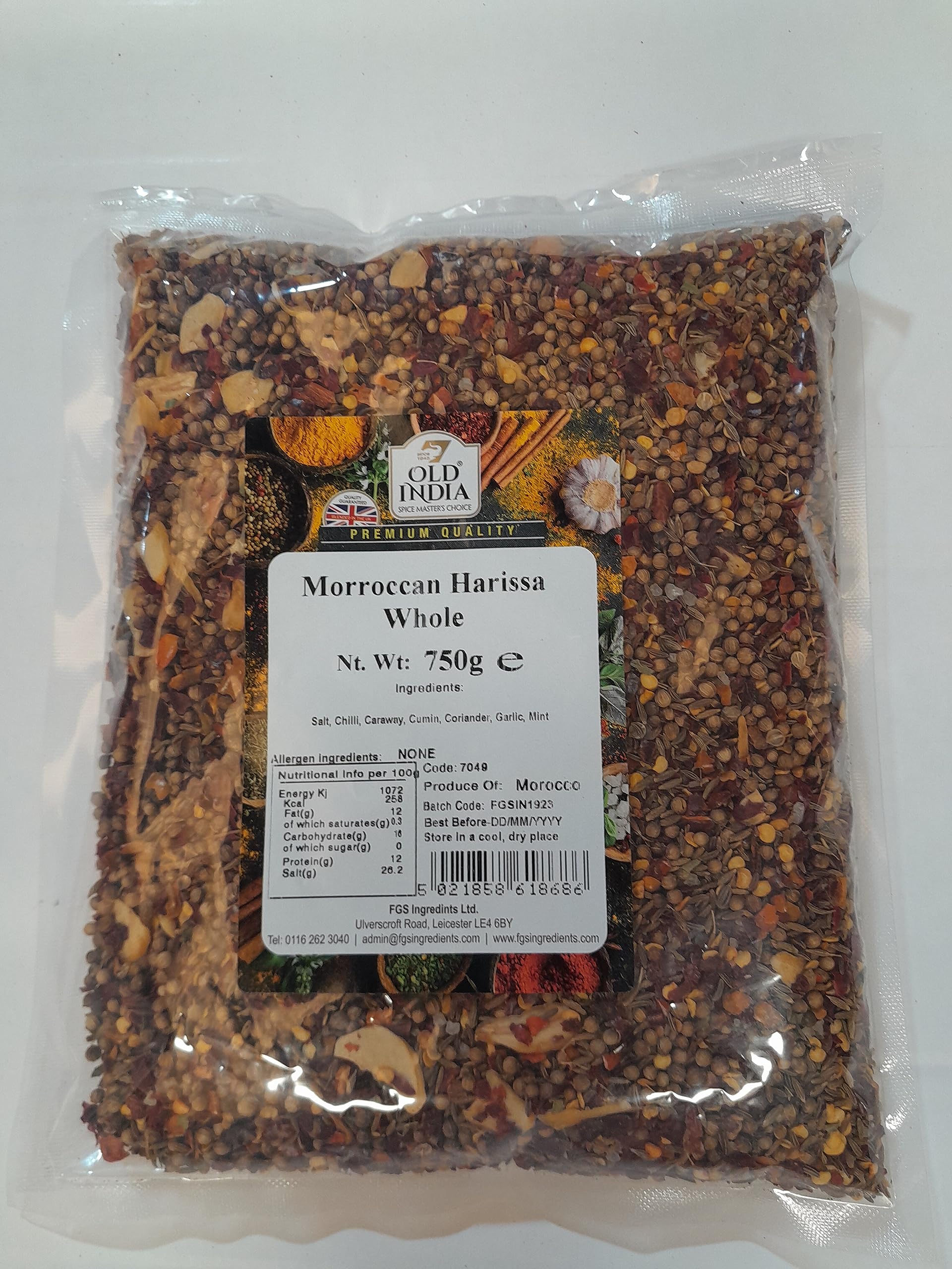 Old India Morroccan Harissa Whole 750g