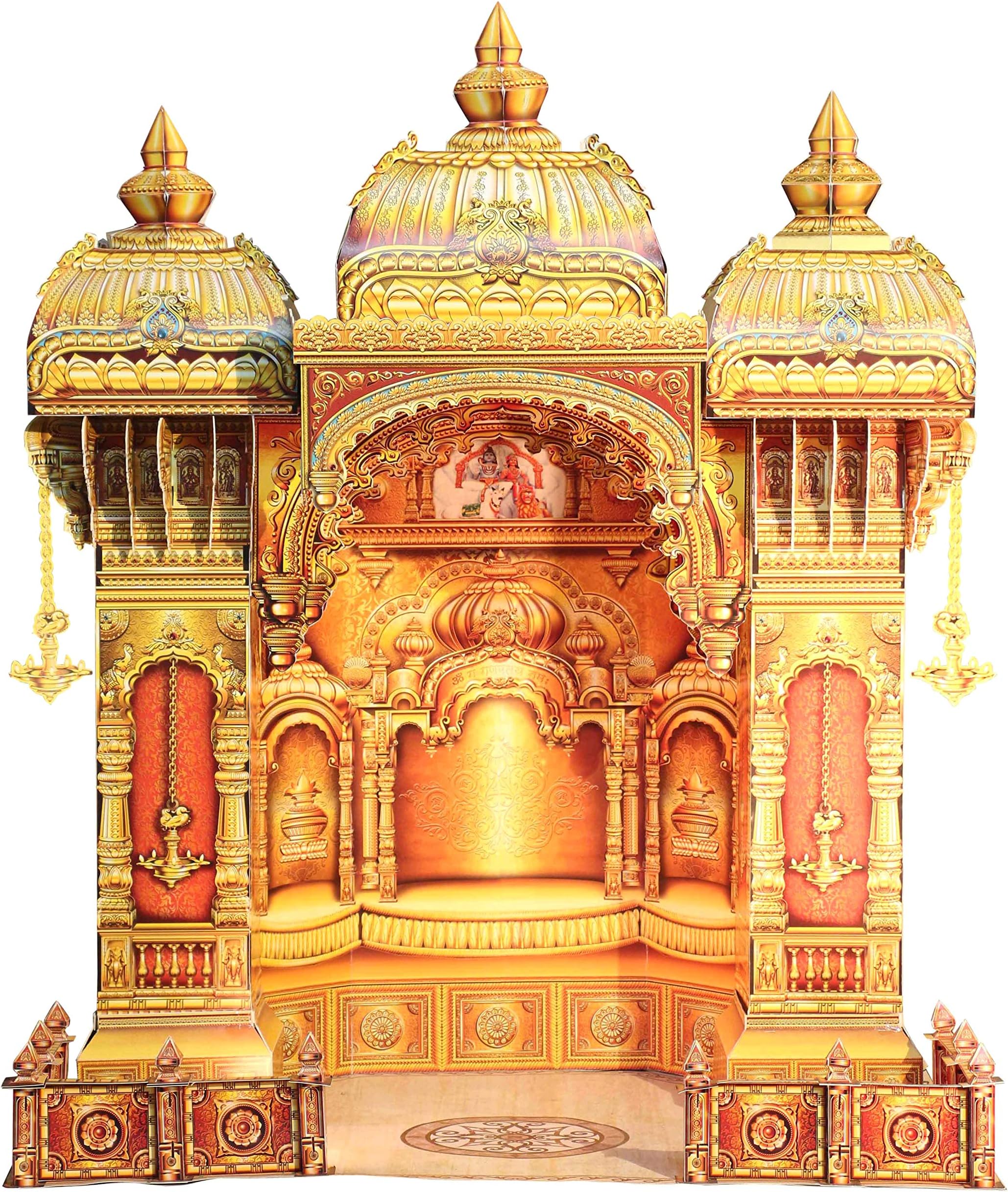 Utsavi Paper Eco Friendly Navratri Temple (Multi_27 Inch X 54 Inch X 60 Inch)