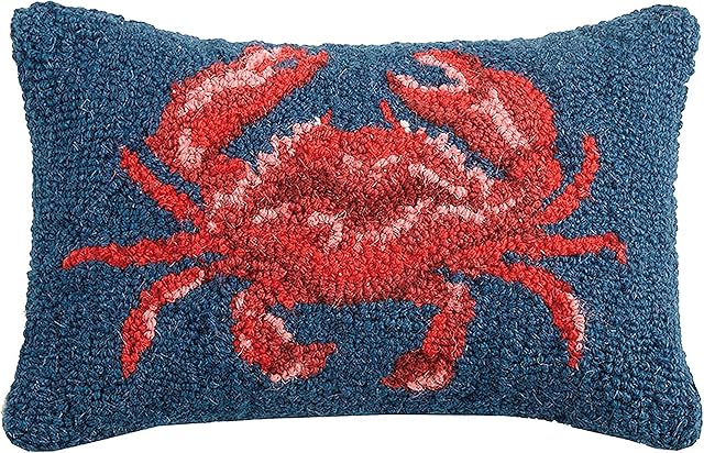 Peking Handicraft Crab Hook, 8X12 Throw Pillow