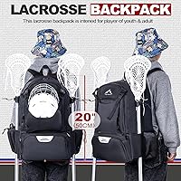 Vista 6 de Mochila para lacrosse GoHimal extra grande con soporte para palo de arrastre