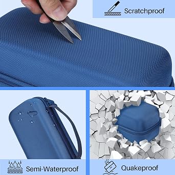 Lebakort Hard Case Compatible with Blue Tees Golf Player+ / Golf Player Pro GPS Speaker (Navy Case)