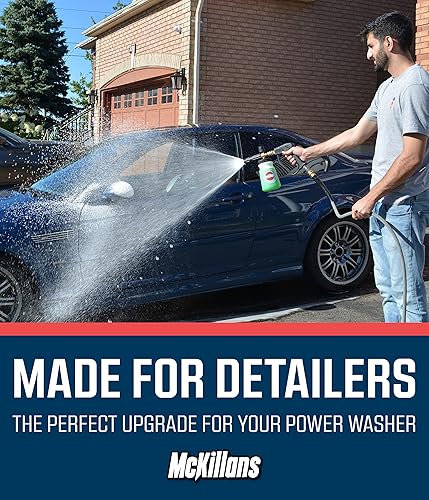 Miniatura 4 de McKillans Pistola de lavado de presión corta con giratorio, mango de agua de alta presión con enchufe macho de 38 pulgadas y acoplador de conector