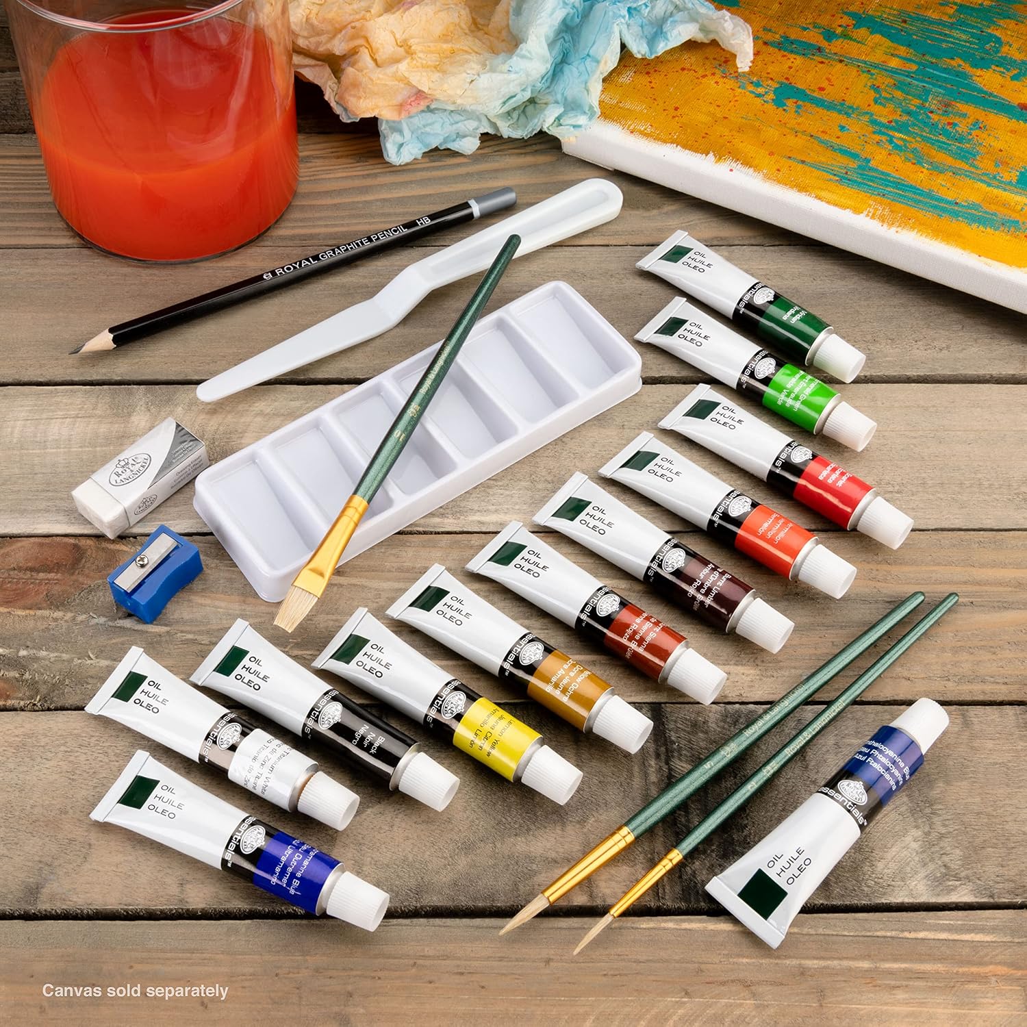 Royal & Langnickel Essentials Clear View Small Case Oil Colour Art Set, Assorted - Image 4