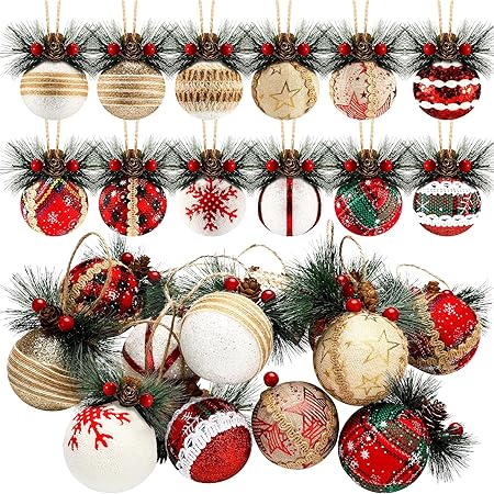 Amazon.com: Rustic Christmas Tree Ornaments,Christmas Tree Decorations ...