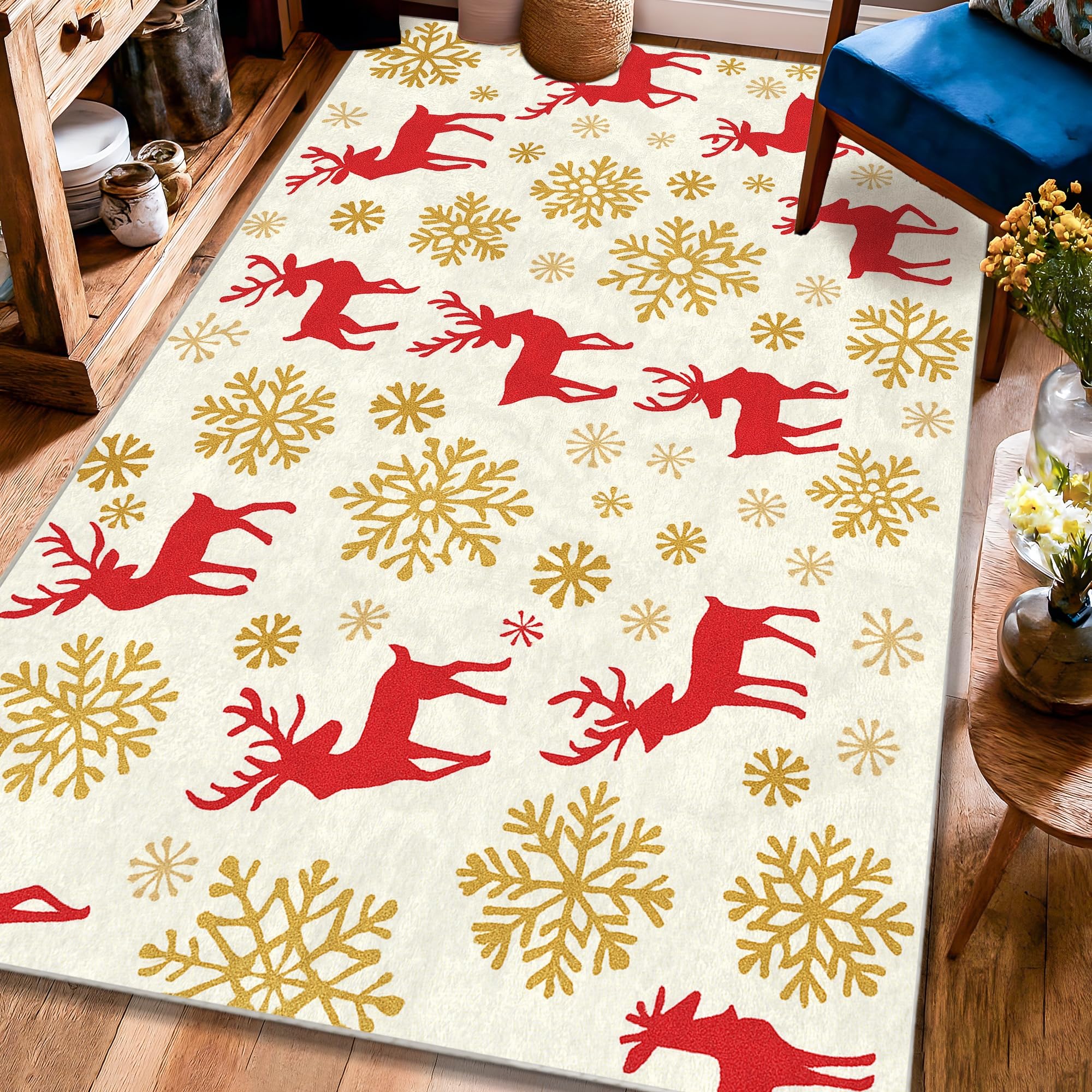 Tapis anti-poussière à poils courts pour sous table de salle à manger