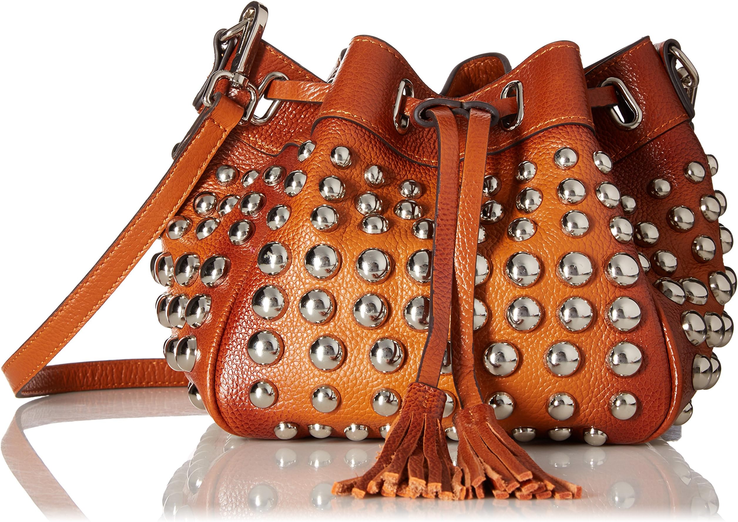 Vicenzo Leather Jolyn Studded Mini Bucket Bag