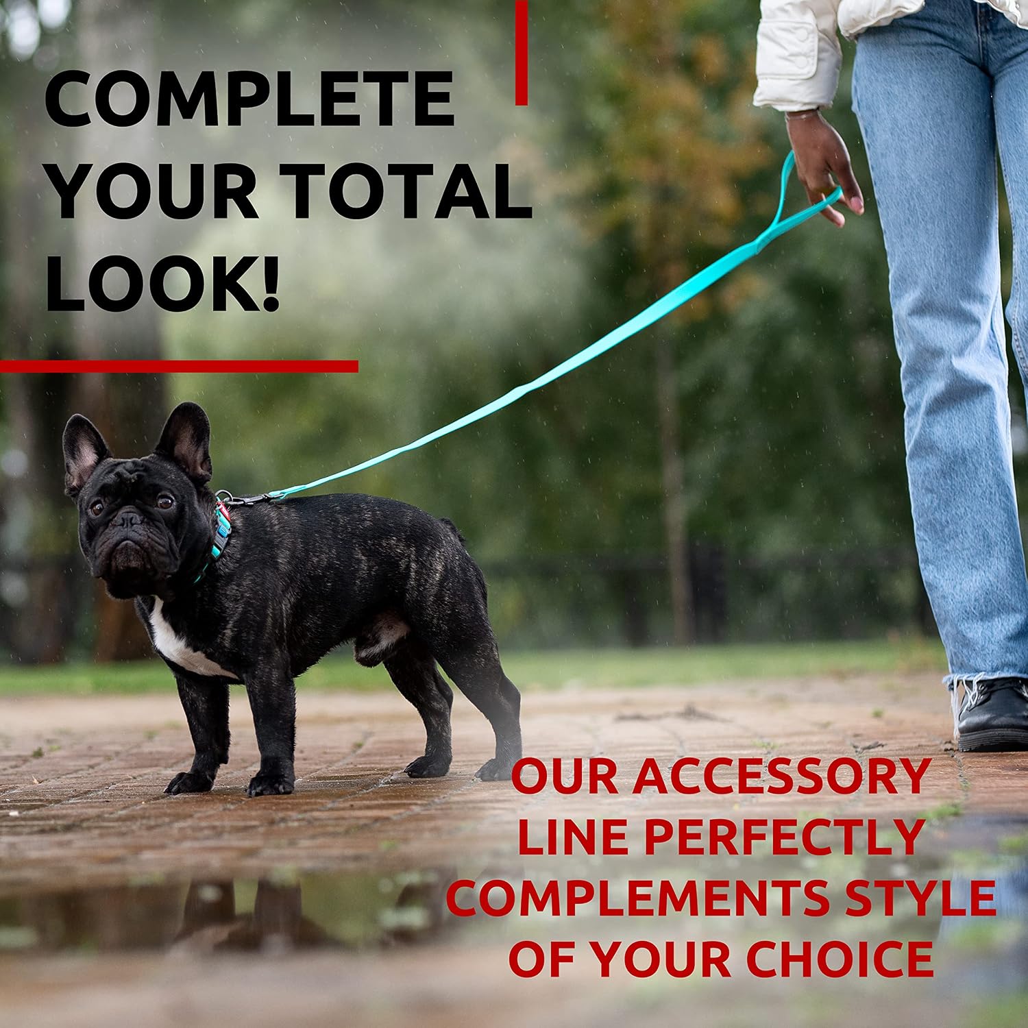 Waterproof Dog Leash - Glow Anti-Slip Dog Leash for Large Small and Medium Breeds - Heavy Duty - Water- & Dirt-Resistant - Boy & Girl