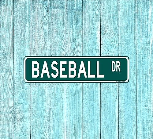 Miniatura 4 de Letrero de calle de Baseball Dr Funny Sports Man Cave Bar de 16 x 4 pulgadas, decoración del hogar (BaseballDrStreet)