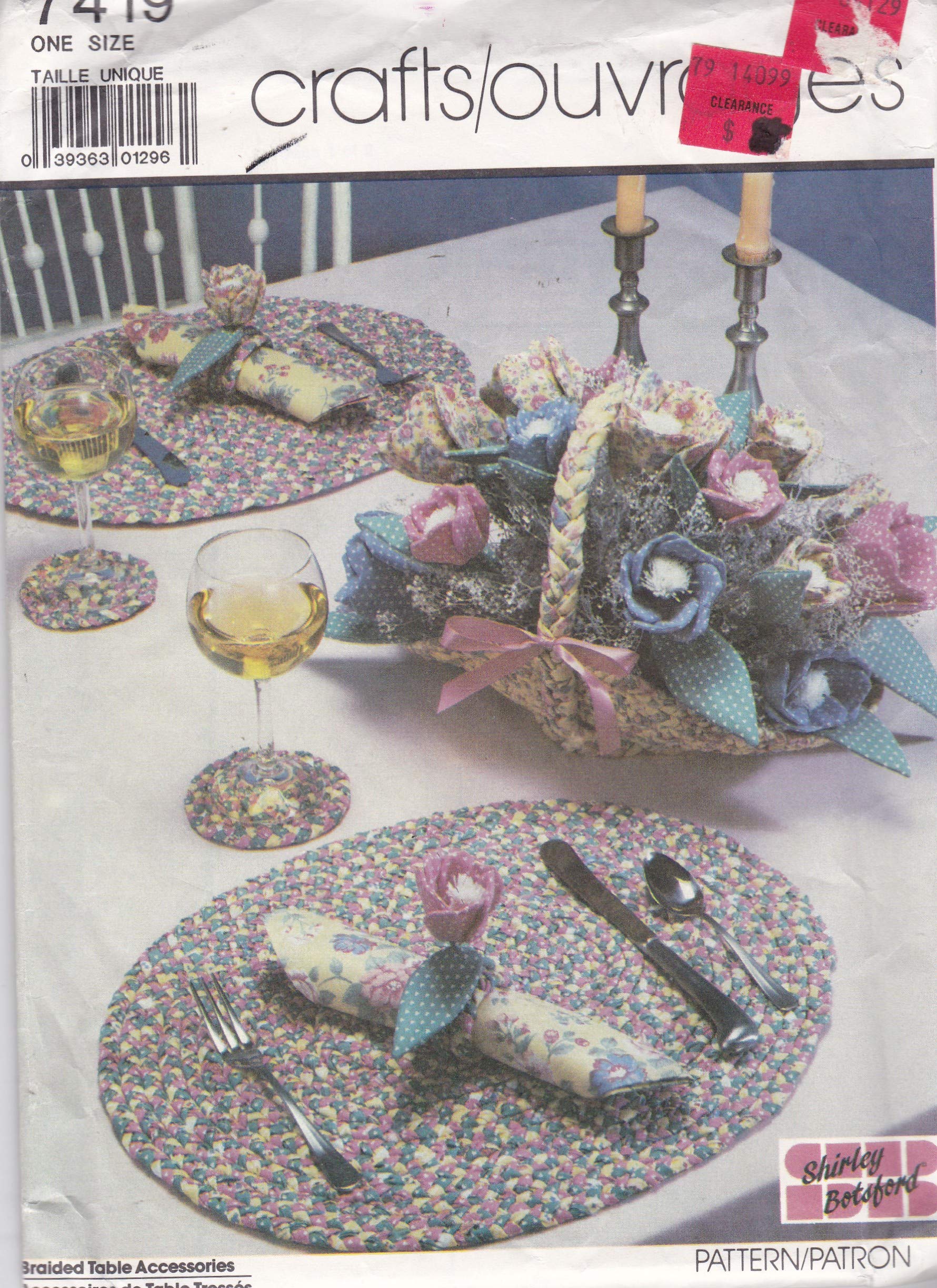 Patron Simplicity 7419 Shirley Botsford Craft pour réussir facilement vos coupes de tissu
