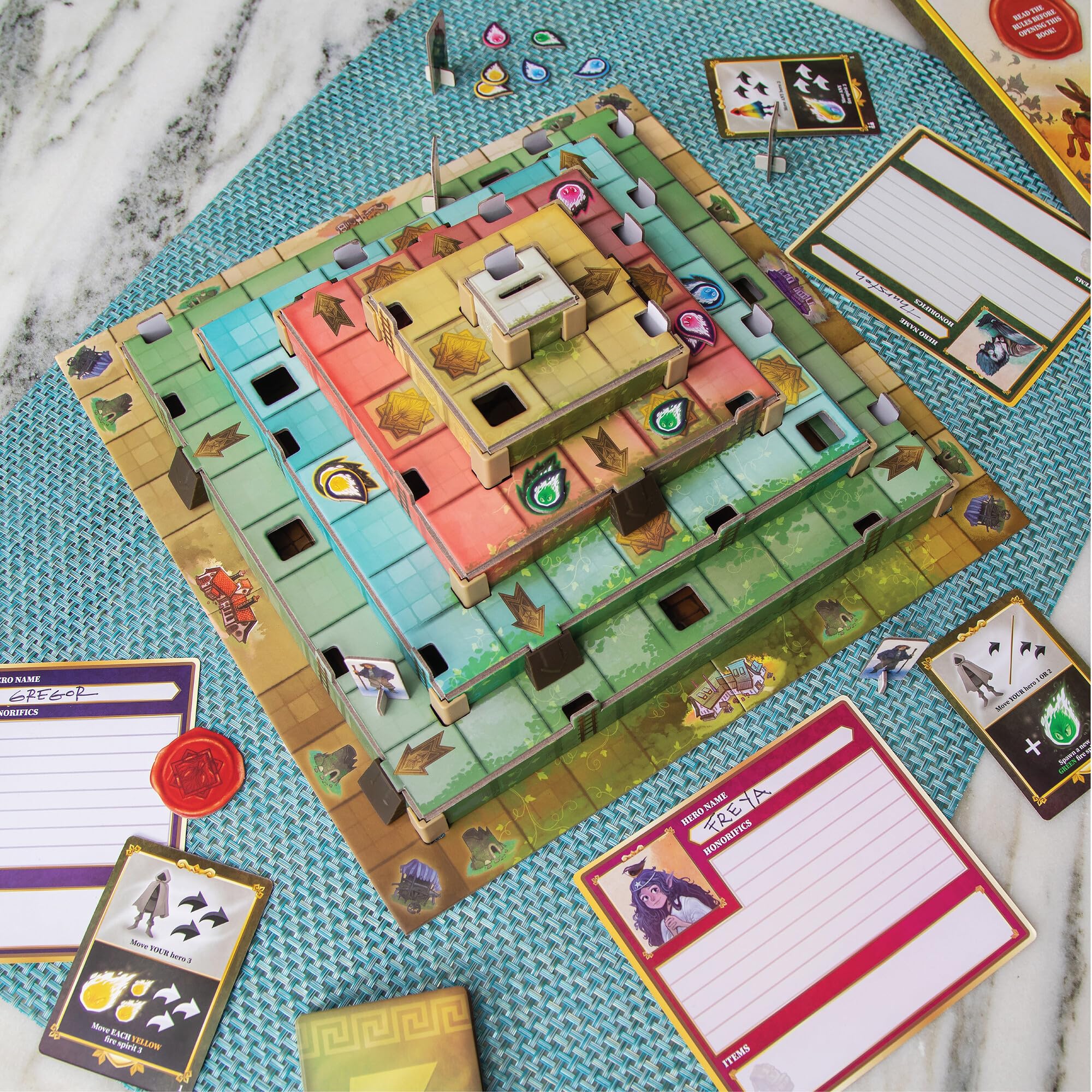 MindWare Ziggurat Jeu d'aventure familial coopératif par Matt Leacock et Rob Daviau, illustré par Cory Godbey à partir de 8 ans