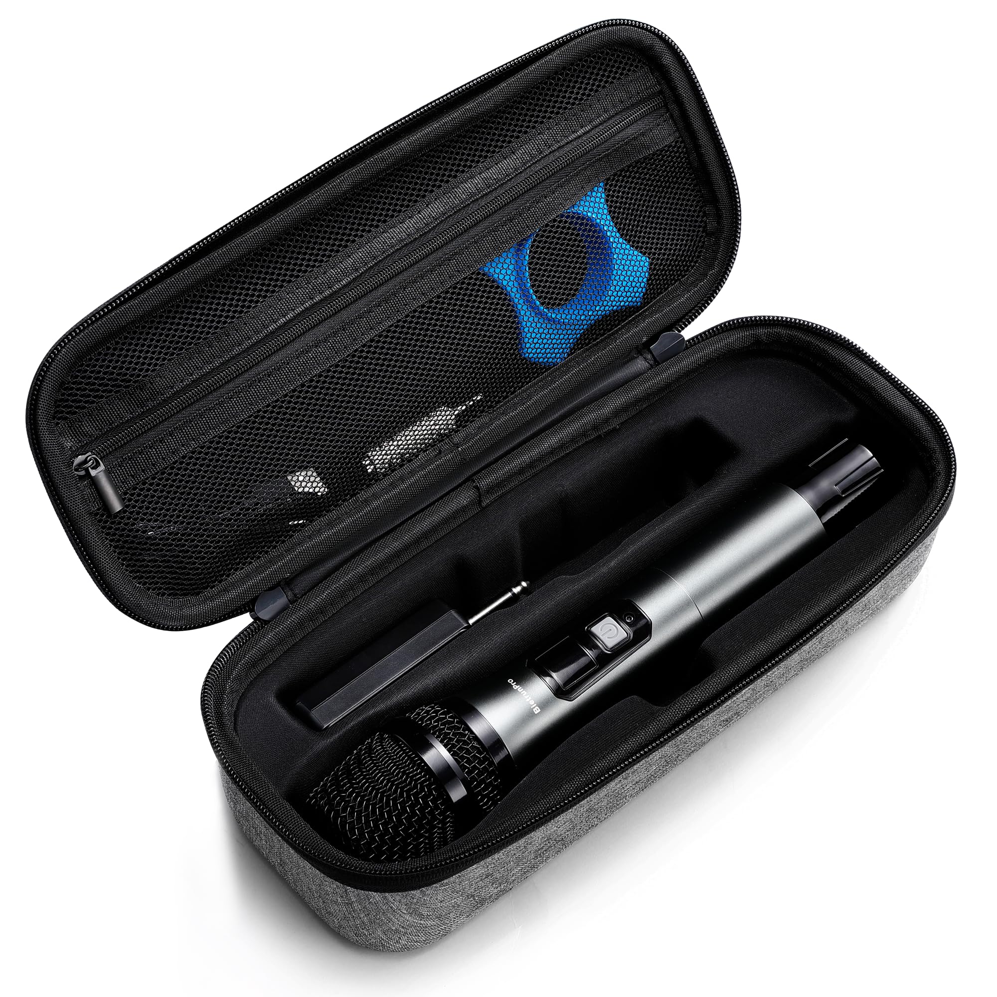 Bietrun Wireless Microphone Portable Storage Case, Only for Bietrun WXM04, WXM19A, WXM09A, Single Mic Bag with EVA Hard Shell Exterior, for Storage, Travel(Case Only)